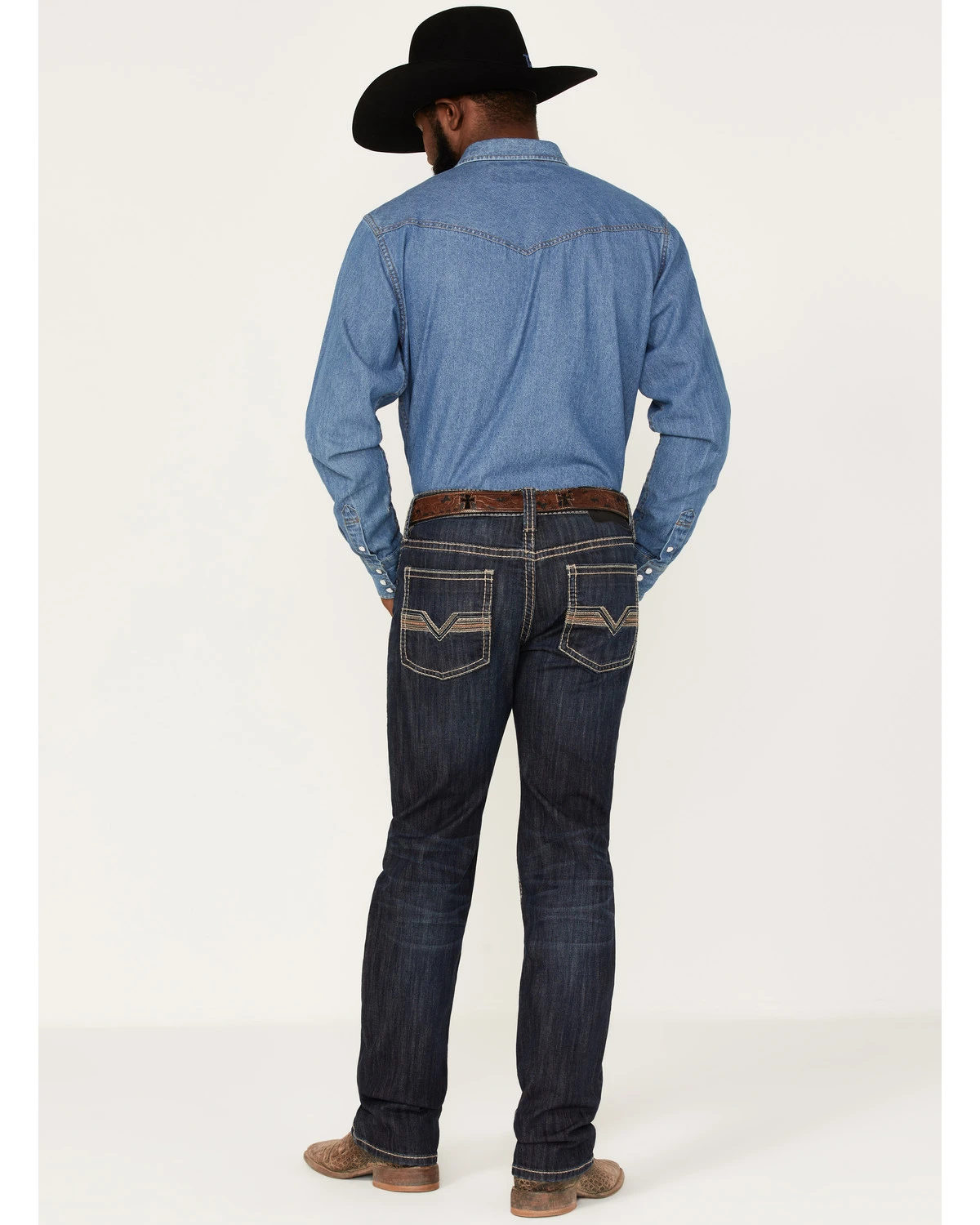 Rock & Roll Denim Men's Dark Wash Pistol Stackable Reflex Bootcut Jeans 1 Rock & Roll Denim Men's Dark Wash Pistol Stackable Reflex Bootcut Jeans