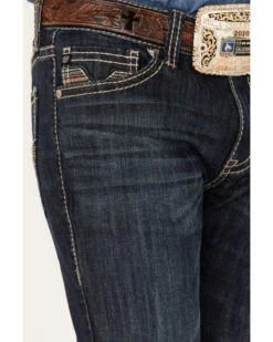 Rock & Roll Denim Men's Dark Wash Pistol Stackable Reflex Bootcut Jeans 7 Rock & Roll Denim Men's Dark Wash Pistol Stackable Reflex Bootcut Jeans -Little Wild Horse Shop 2000375486 416 P4