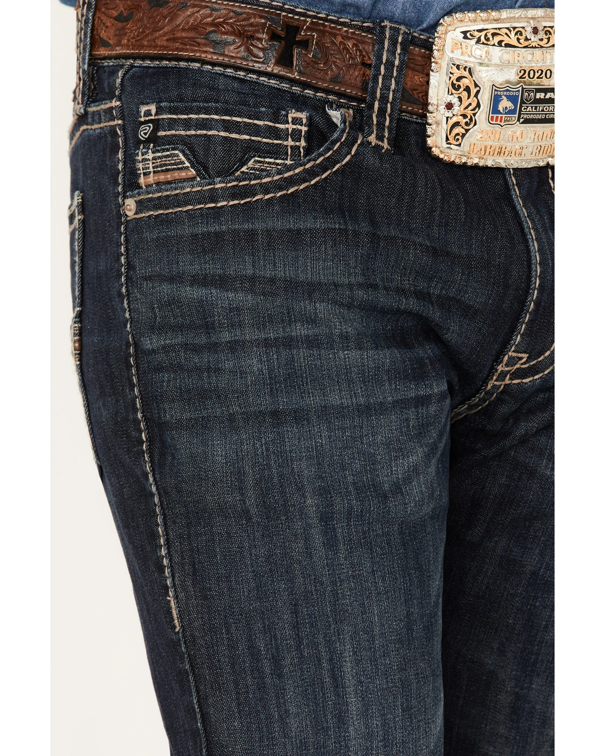 Rock & Roll Denim Men's Dark Wash Pistol Stackable Reflex Bootcut Jeans 4 Rock & Roll Denim Men's Dark Wash Pistol Stackable Reflex Bootcut Jeans - Image 4