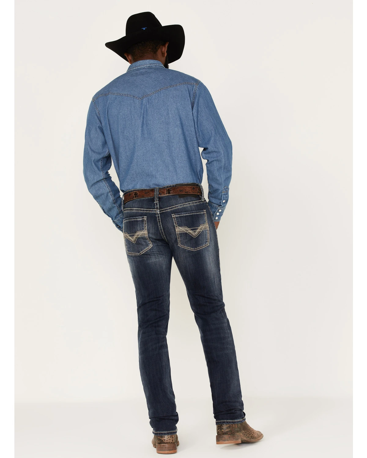 Rock & Roll Denim Men's Rifle Dark Wash Vintage Reflex Slim Stretch Skinny Jeans 1 Rock & Roll Denim Men's Rifle Dark Wash Vintage Reflex Slim Stretch Skinny Jeans