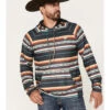 Rock & Roll Denim Men's Southwestern Stripe Print Hooded Sweatshirt