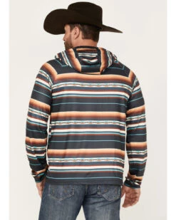 Rock & Roll Denim Men's Southwestern Stripe Print Hooded Sweatshirt -Little Wild Horse Shop 2000376208 001 P4