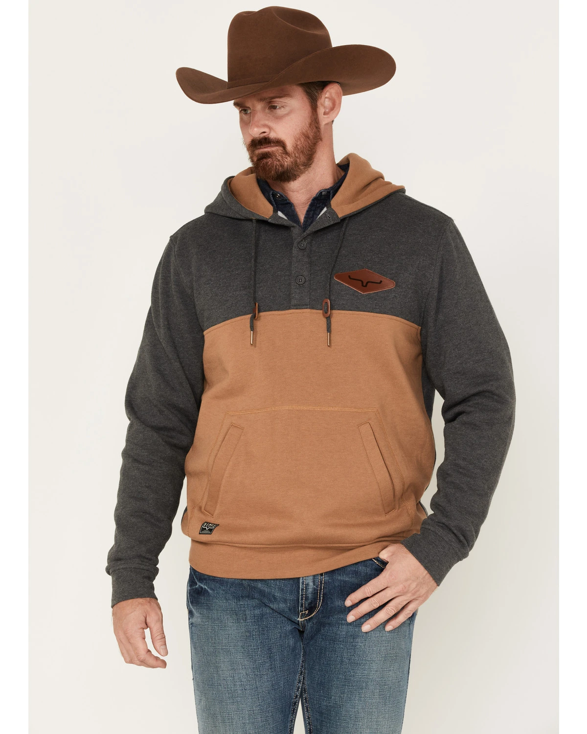 Kimes Ranch Men's Ogden 1/4 Button Hooded Pullover 1 Kimes Ranch Men's Ogden 1/4 Button Hooded Pullover