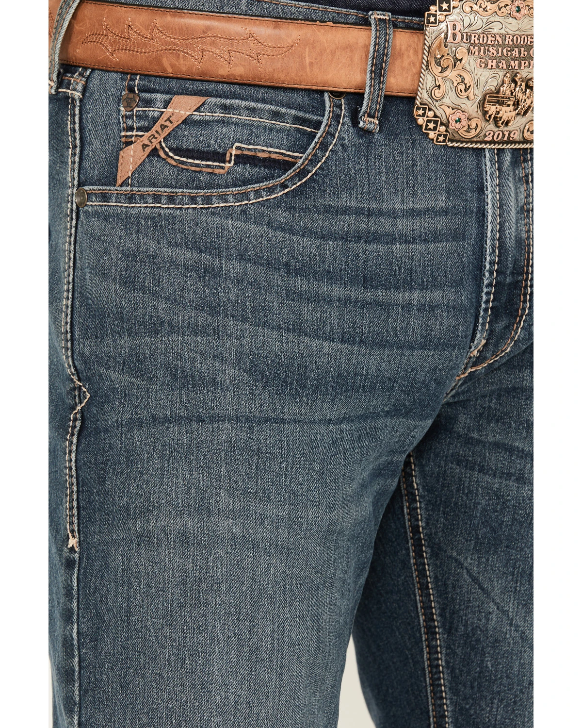 Ariat Men's M4 Relaxed Silvano Straight Denim Jeans 2 Ariat Men's M4 Relaxed Silvano Straight Denim Jeans - Image 2