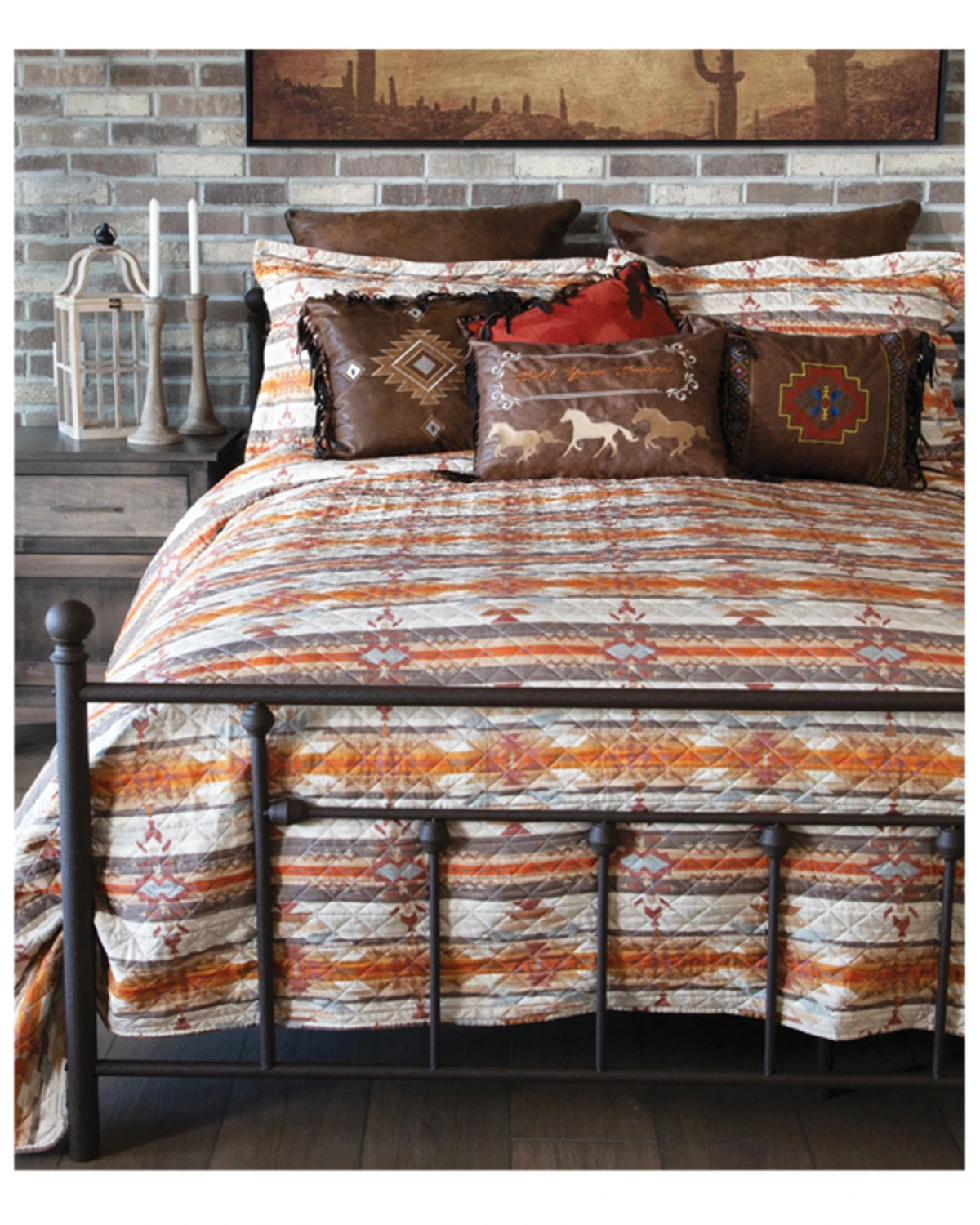 Carstens Home Wrangler Amarillo Sunset Twin Quilt Set - 3-Piece 1 Carstens Home Wrangler Amarillo Sunset Twin Quilt Set - 3-Piece
