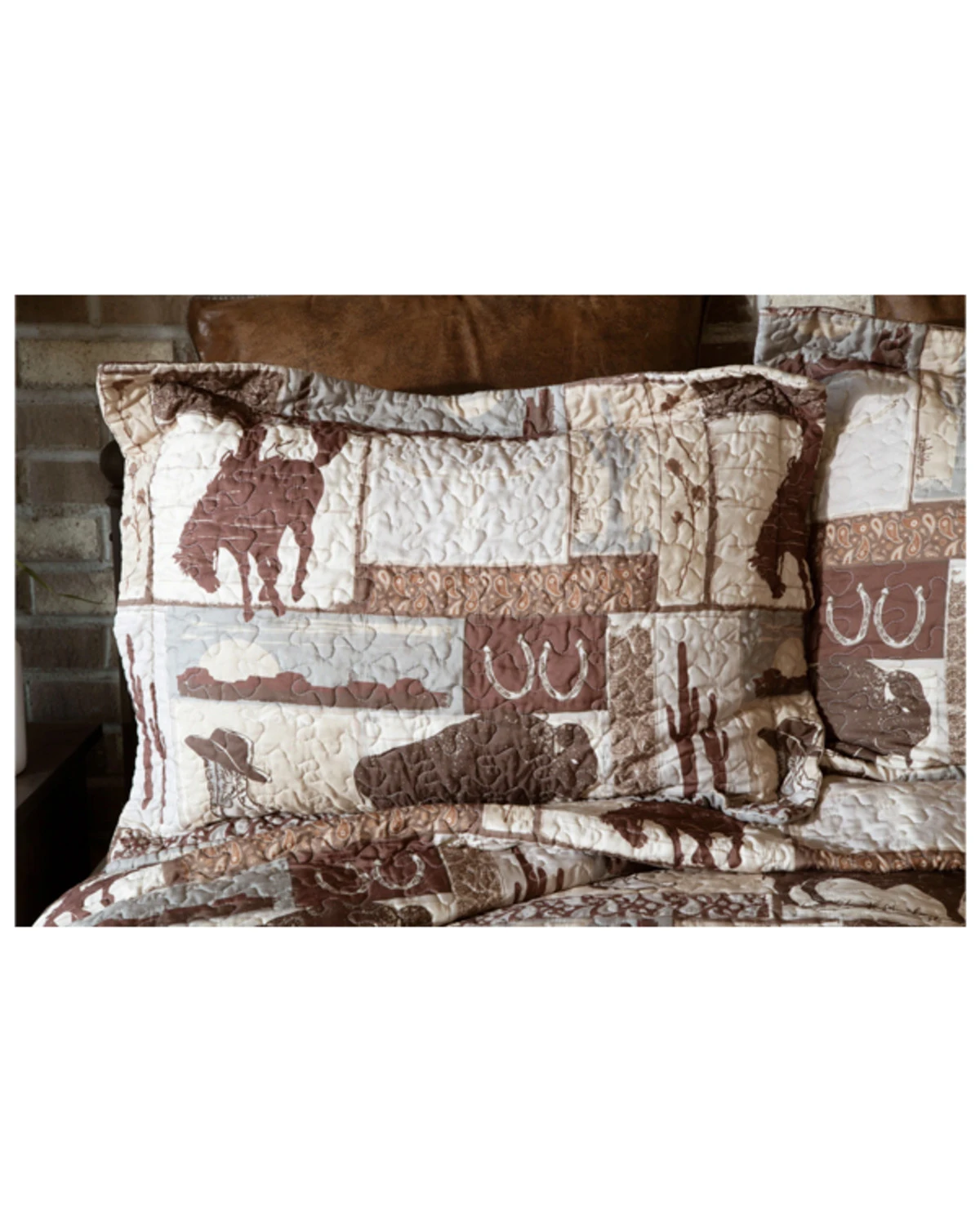 Carstens Home Wrangler Vintage Cowboy Twin Quilt Set - 3-Piece 3 Carstens Home Wrangler Vintage Cowboy Twin Quilt Set - 3-Piece - Image 3