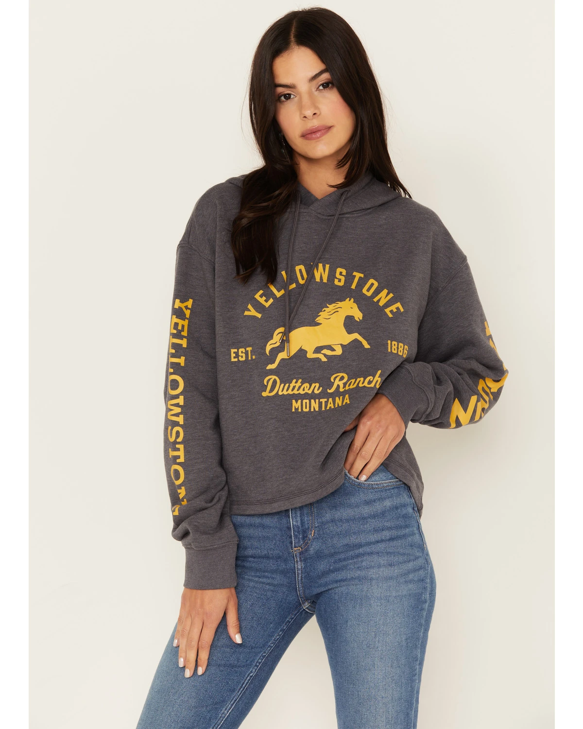 Wrangler Women's Yellowstone® Cropped Hoodie 1 Wrangler Women's Yellowstone® Cropped Hoodie