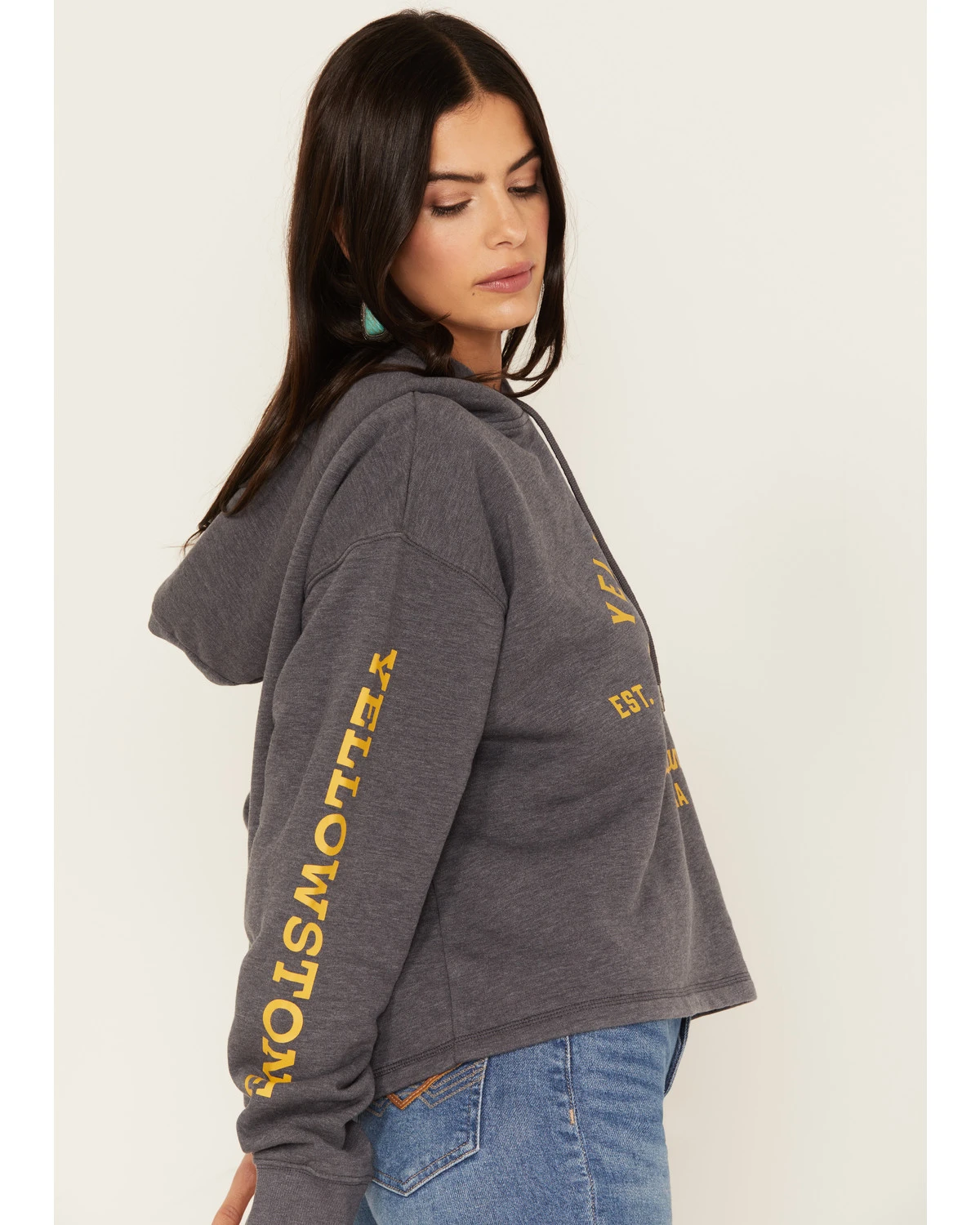 Wrangler Women's Yellowstone® Cropped Hoodie 2 Wrangler Women's Yellowstone® Cropped Hoodie - Image 2