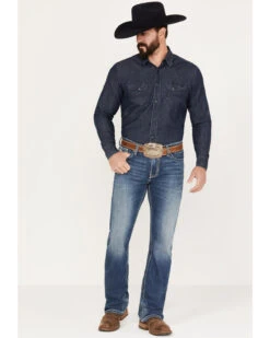 Cinch Men's Ian Medium Stonewash Slim Boot Performance Stretch Denim