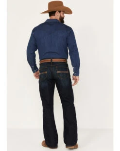 Cinch Men's Carter 2.0 Dark Rinse Relaxed Boot Performance Stretch Denim Jeans -Little Wild Horse Shop 2000380104 402 P3