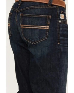 Cinch Men's Carter 2.0 Dark Rinse Relaxed Boot Performance Stretch Denim Jeans -Little Wild Horse Shop 2000380104 402 P4