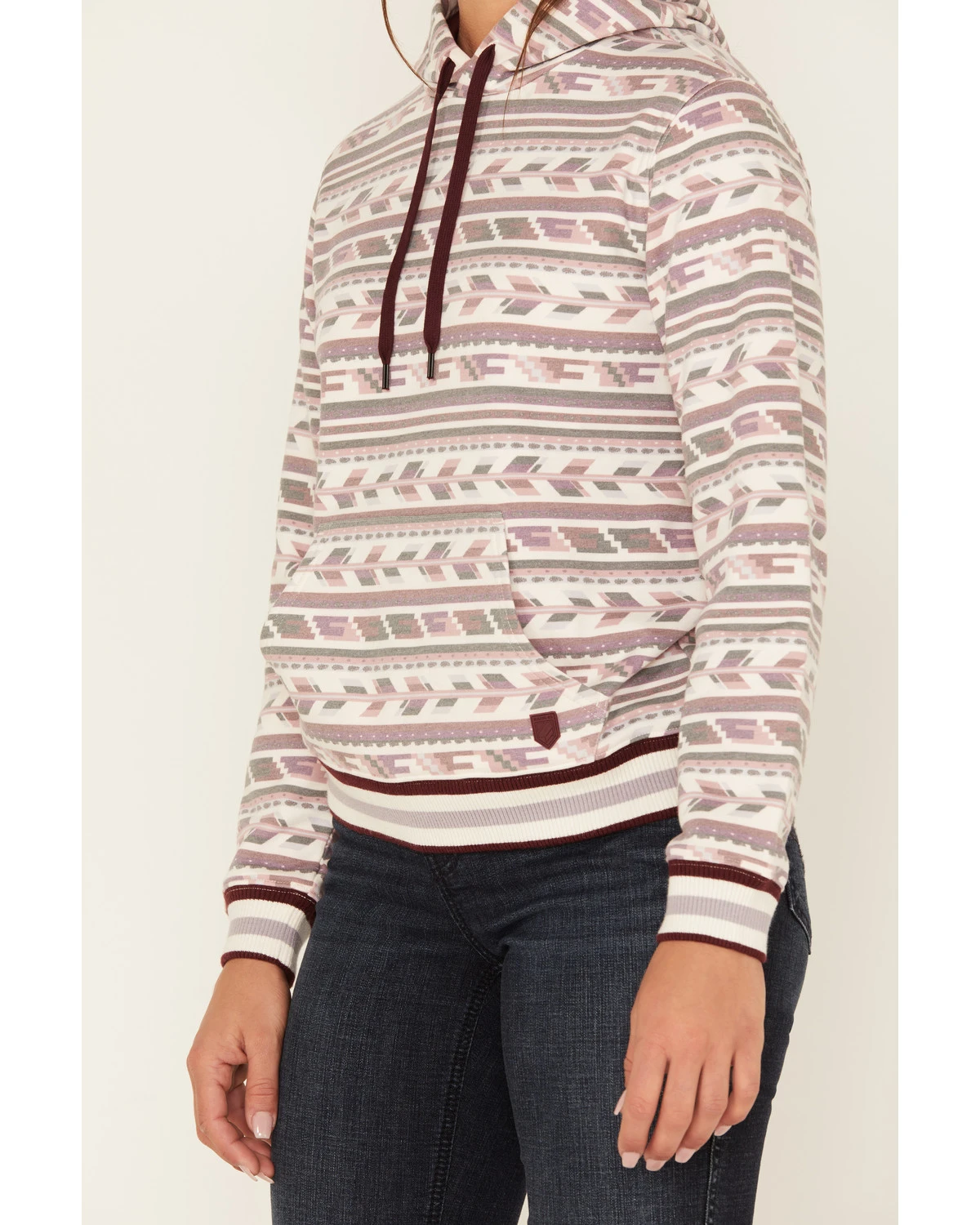 RANK 45 Women's Southwestern Stripe Print Hoodie 3 RANK 45 Women's Southwestern Stripe Print Hoodie - Image 3