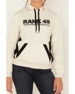 RANK 45 Women's Logo Embroidered Graphic Contrast Hoodie -Little Wild Horse Shop 2000380751 104 P3