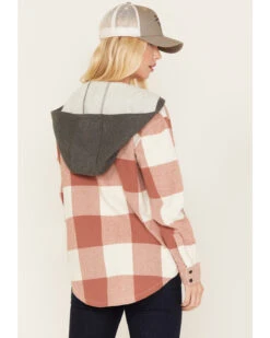 Cleo + Wolf Women's Buffalor Plaid Print Hooded Flannel Shirt 7 Cleo + Wolf Women's Buffalor Plaid Print Hooded Flannel Shirt -Little Wild Horse Shop 2000380772 200 P4