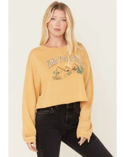 Cleo + Wolf Women's Find Your Wild Graphic Cropped Sweatshirt -Little Wild Horse Shop 2000380775 103 P3
