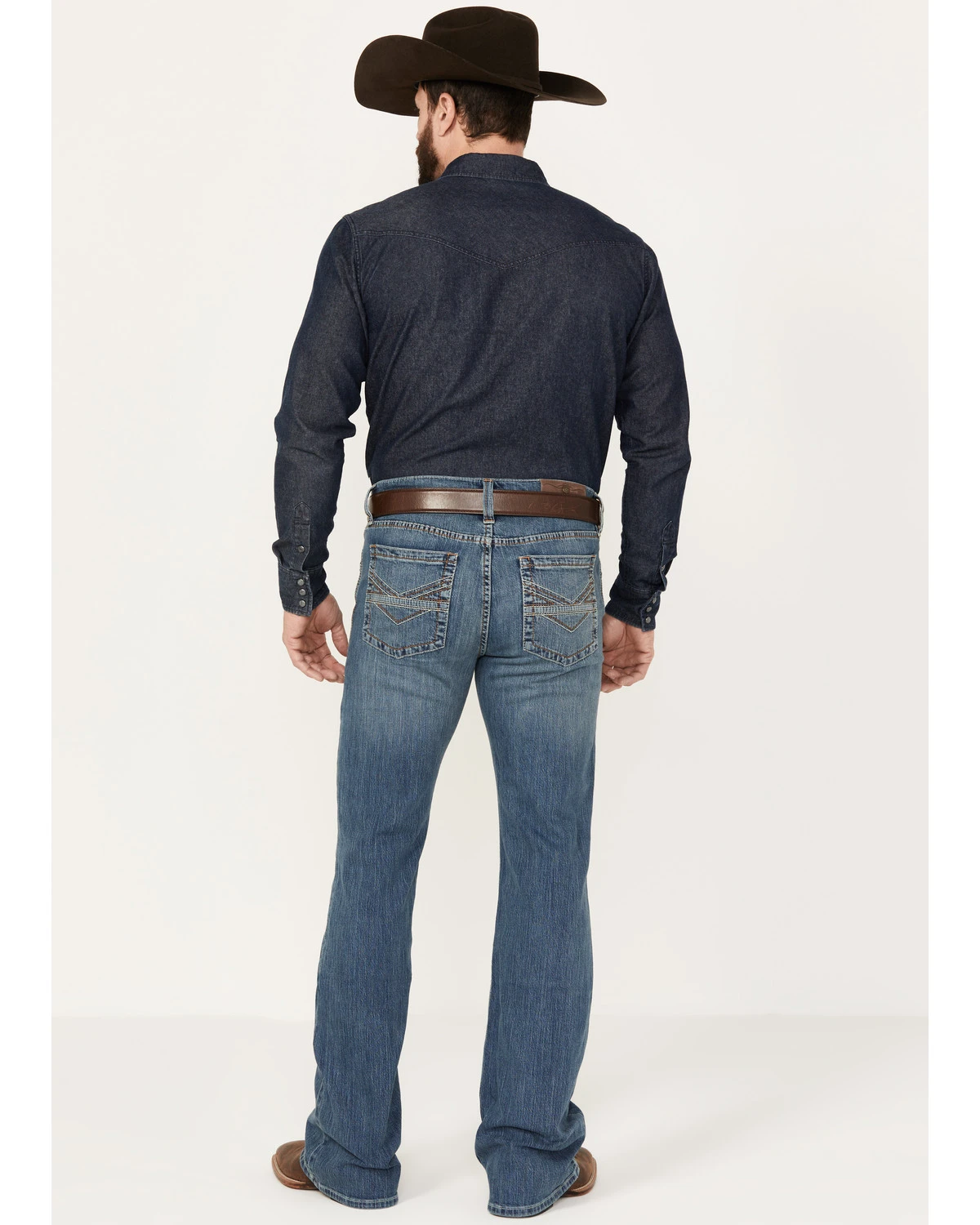 Cody James Men's Light A Shuck Medium Wash Relaxed Bootcut Stretch Denim Jeans 3 Cody James Men's Light A Shuck Medium Wash Relaxed Bootcut Stretch Denim Jeans - Image 3