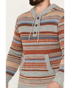 Pendleton Men's Medallion Striped Hooded Pullover -Little Wild Horse Shop 2000383573 020 P3
