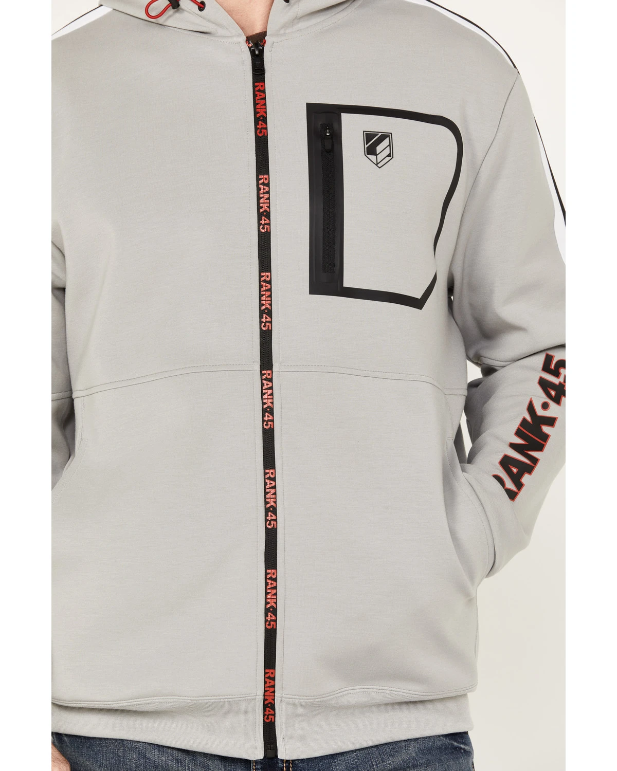 RANK 45 Men's Champion Full Zip Hooded Jacket 3 RANK 45 Men's Champion Full Zip Hooded Jacket - Image 3