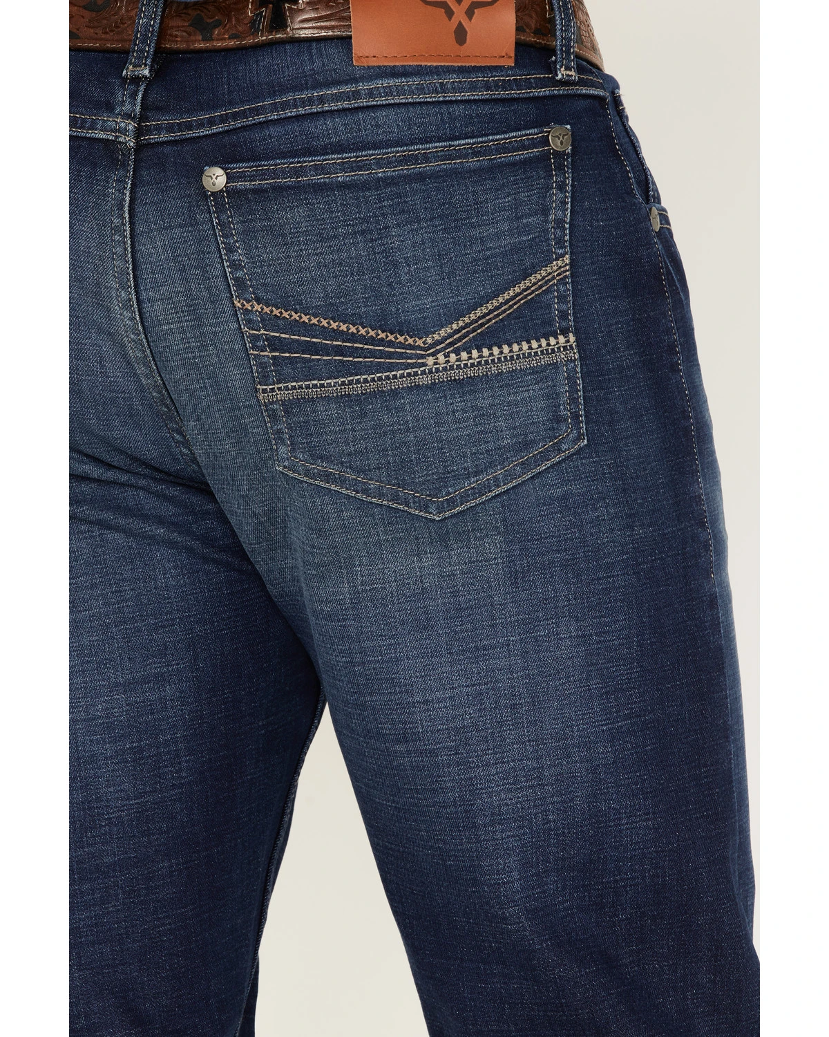 Wrangler 20X Men's Fawnbrook Dark Wash Slim Straight Stretch Denim Jeans - Long 4 Wrangler 20X Men's Fawnbrook Dark Wash Slim Straight Stretch Denim Jeans - Long - Image 4
