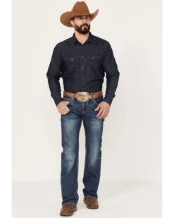 Rock & Roll Denim Men's Medium Wash Straight Reflex Denim Jeans 6 Rock & Roll Denim Men's Medium Wash Straight Reflex Denim Jeans -Little Wild Horse Shop 2000386196 414 P3