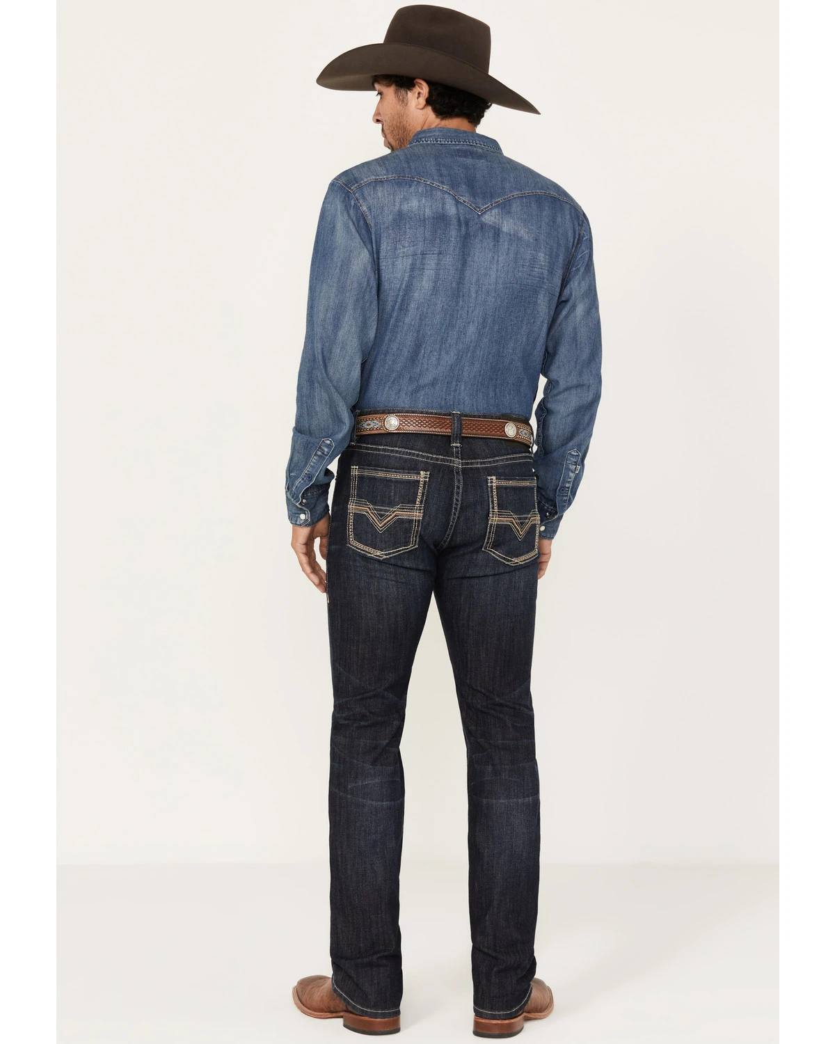 Rock & Roll Denim Men's Revolver Dark Vintage Wash Slim Straight Reflex Denim Jeans 1 Rock & Roll Denim Men's Revolver Dark Vintage Wash Slim Straight Reflex Denim Jeans