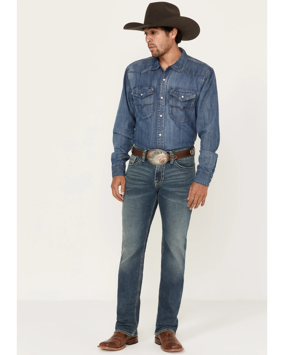 Rock & Roll Denim Men's Revolver Medium Vintage Wash Slim Straight Reflex Denim Jeans 3 Rock & Roll Denim Men's Revolver Medium Vintage Wash Slim Straight Reflex Denim Jeans - Image 3