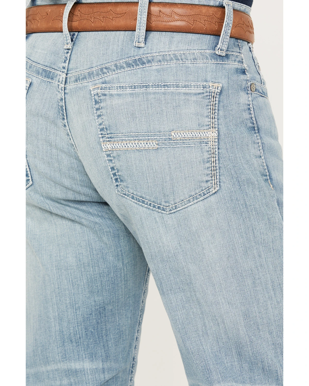 Cinch Men's White Label Light Wash Relaxed Straight Stretch Performance Denim Jeans 4 Cinch Men's White Label Light Wash Relaxed Straight Stretch Performance Denim Jeans - Image 4