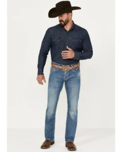 Rock & Roll Denim Men's Rifle Medium Vintage Wash Skinny Stretch ReFlex Denim Jeans 6 Rock & Roll Denim Men's Rifle Medium Vintage Wash Skinny Stretch ReFlex Denim Jeans -Little Wild Horse Shop 2000387630 414 P3