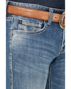 Rock & Roll Denim Men's Rifle Medium Vintage Wash Skinny Stretch ReFlex Denim Jeans 7 Rock & Roll Denim Men's Rifle Medium Vintage Wash Skinny Stretch ReFlex Denim Jeans -Little Wild Horse Shop 2000387630 414 P4