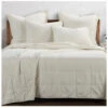 HiEnd Accents Natural Stonewashed Cotton Canvas King Coverlet Set