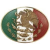M & F Western Ariat Oval Mexican Flag Belt Buckle