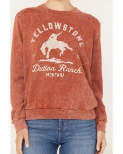 Changes Women's Bucking Horse Yellowstone Crew Neck Sweatshirt -Little Wild Horse Shop 2000393498 220 P3
