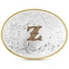 Montana Silversmiths Classic Western Oval Two-Tone Initial Belt Buckle - Z