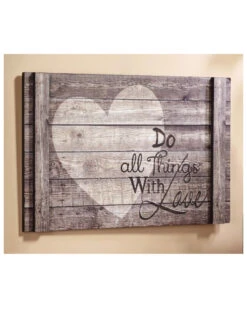 Giftcraft Do All Things With Love Heart Design Wall Plaque