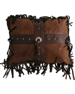 Cross Concho Fringe Pillow - 16" X 20"