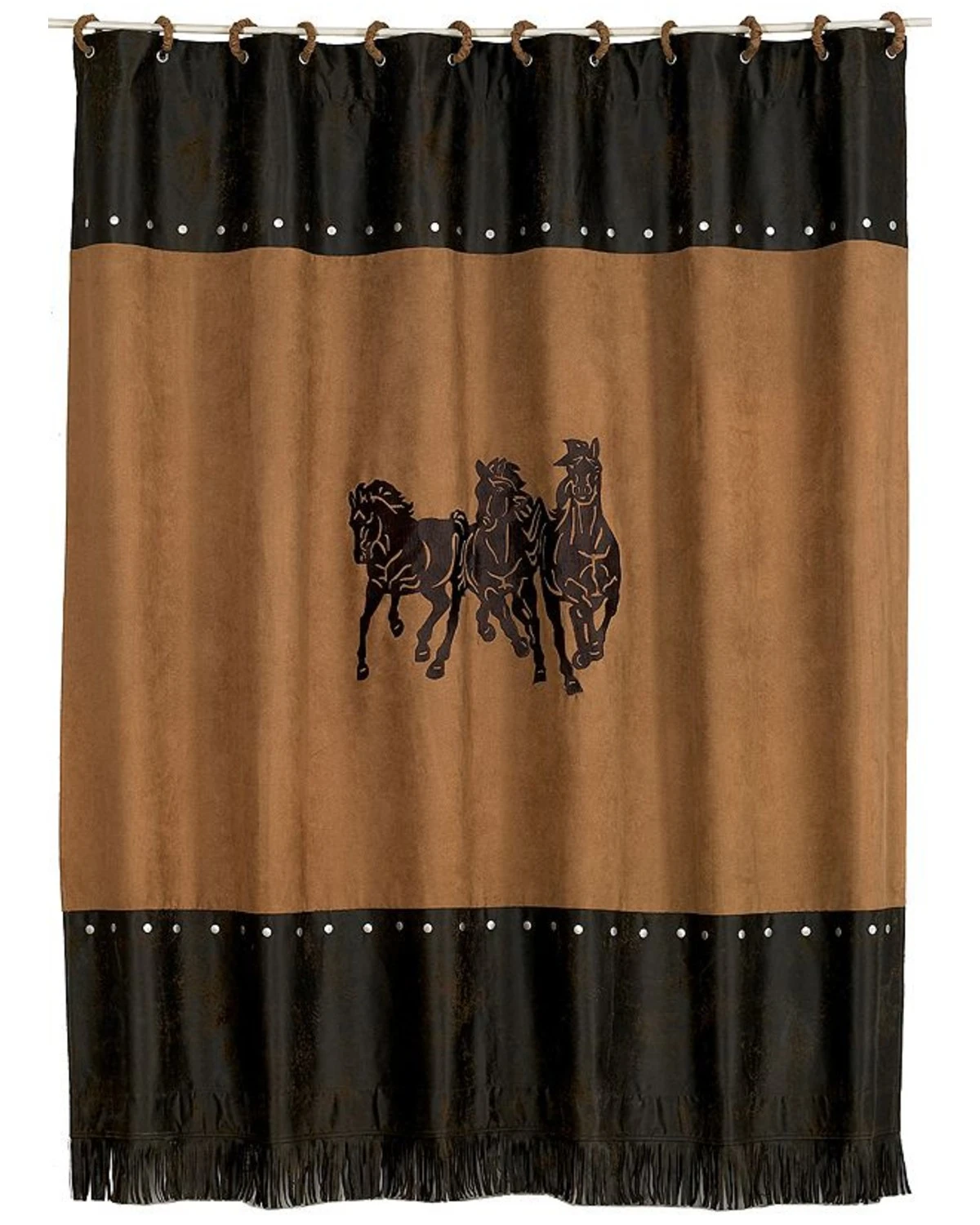 HiEnd Accents Three Horses Shower Curtain 1 HiEnd Accents Three Horses Shower Curtain