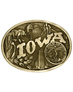 Montana Silversmiths Iowa State Heritage Attitude Belt Buckle