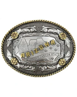 Cody James Men's Antiqued Oval Arizona Belt Buckle